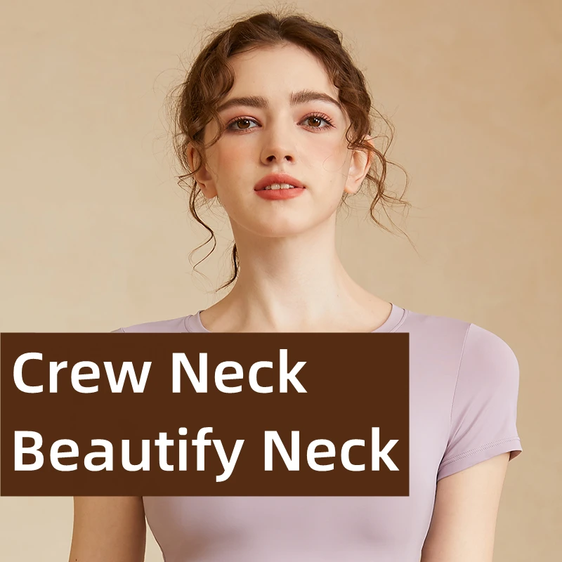 Women Sports Short Sleeve Waist Hollow Breathable Slim Crop Tops Quick Dry Running T Shirt Yoga Tees Fitness Gym Workout Shirts