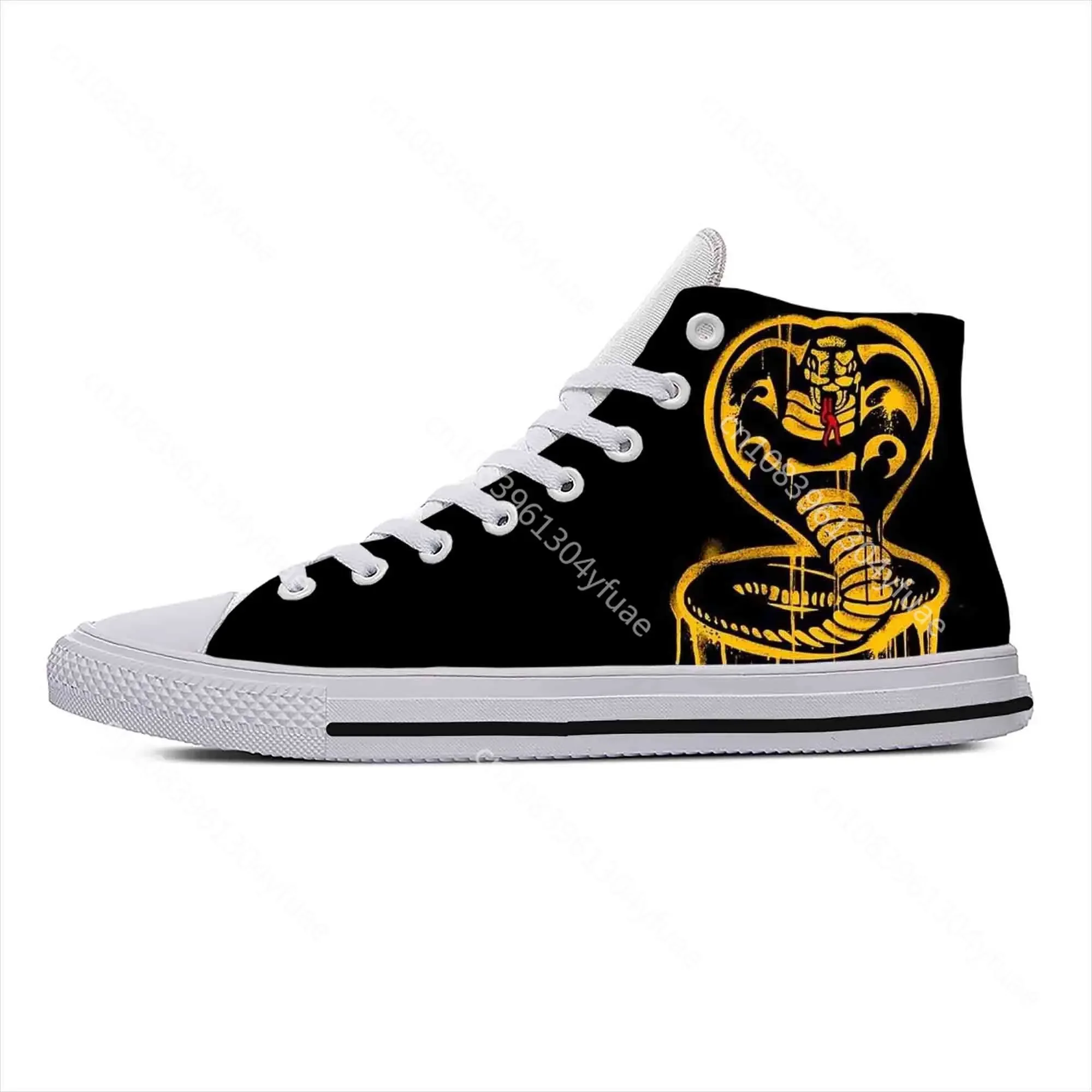 Kai Karate Anime Cartoon Fang Fashion Cobra Eagle Casual Cloth Shoes High Top Comfortable Breathable 3D Print Men Women Sneakers 4