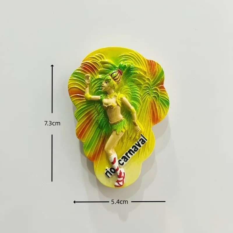 Magnete Da Frigorifero 3D Brasile Con Ara – Souvenir Artigianale In Resina, Decorazione Casa E Cucina