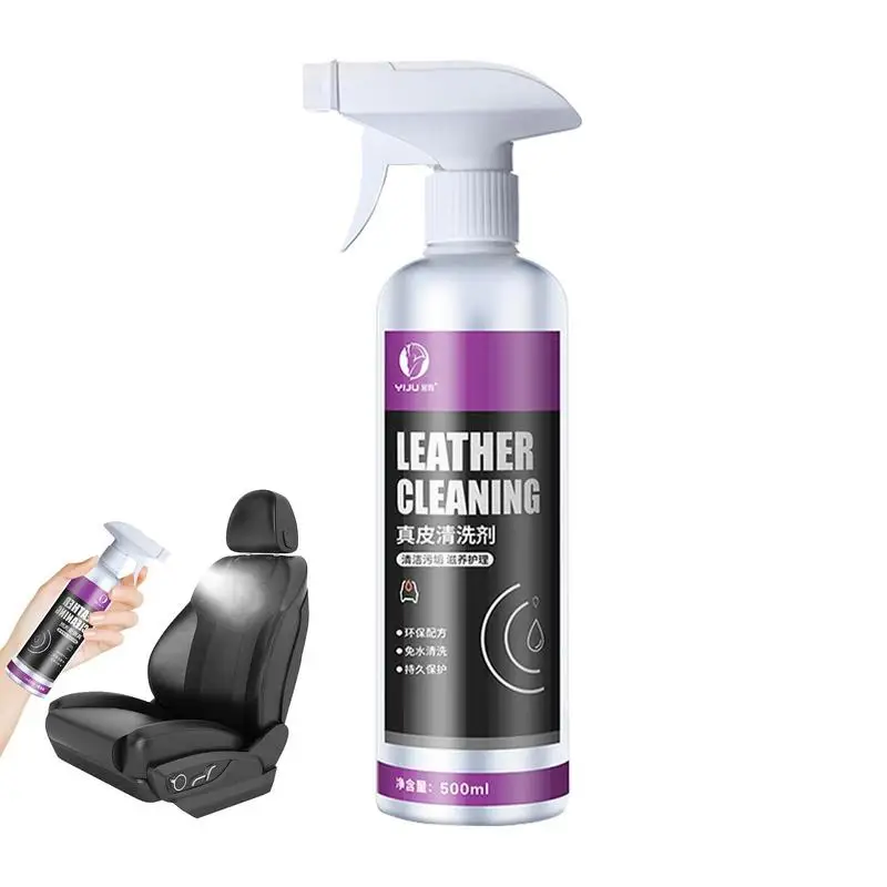 

Car Leather Cleaner Cleaning Sprayer For Carpet 500ml Car Carpet Cleaner Leather Seats Interior Decontamination Foam Cleaner