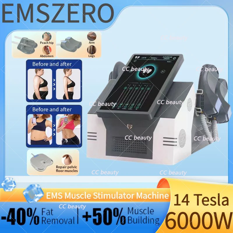 

14 Tesla 6000W Emsone neo Hiemt Fat Burning Device 4 Handles RF Weight Loss Muscle Stimulator emszero Body Sculpting Machine