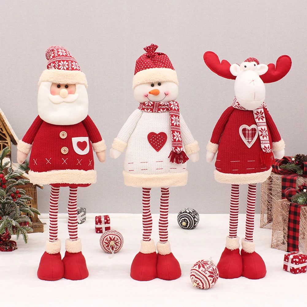

Christmas Santa/Snowman/Deer Doll Ornaments Colorful Xmas Party Decor Props For Living Room Home