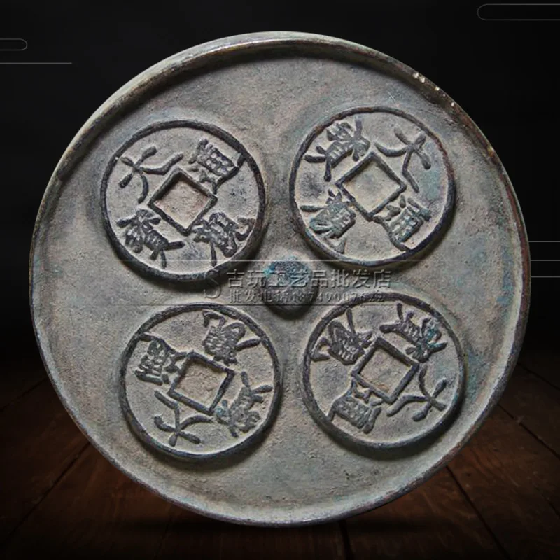 

Handicraft manufacturer's spot made old brass, green embroidery, grand view, and treasure coin molds