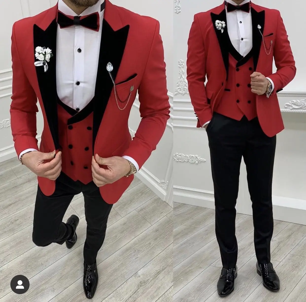 New Grey Costume Slim Fit Men Suits Black Pant Slim Fit Groom Tuxedos For Formal Wedding Suit Jacket Pant Vest 3 Pieces Blazer
