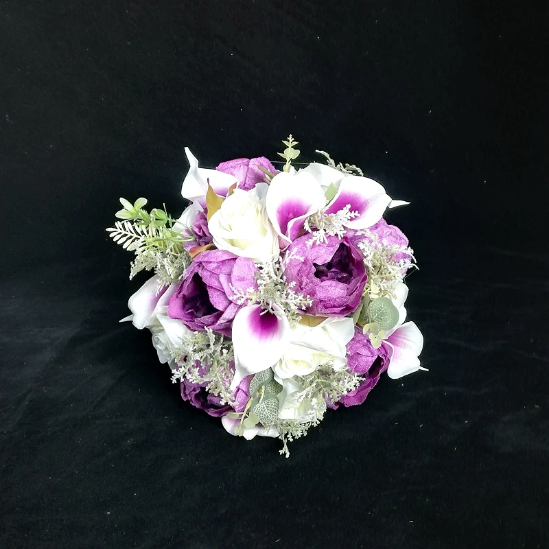 anderson-wang-flores-redondas-de-gran-tamano-para-decoracion-de-bodas-poney-morado-con-rosa-de-marfil-ramo-de-boda-completo