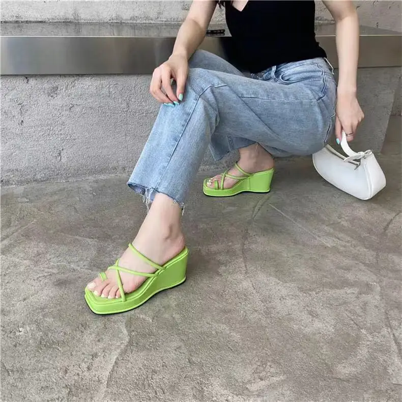 thin strap platform sandals