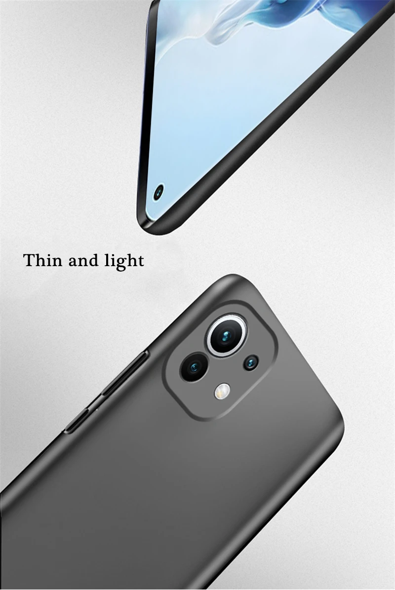 Ultradünne, mattierte Hülle für Xiaomi Mi 11 Lite 5G NE Hülle Hartplastik Rückseite Redmi Note 10 Pro 4G 12S 11S 10S 12 13 Kunststoff – Detail 6