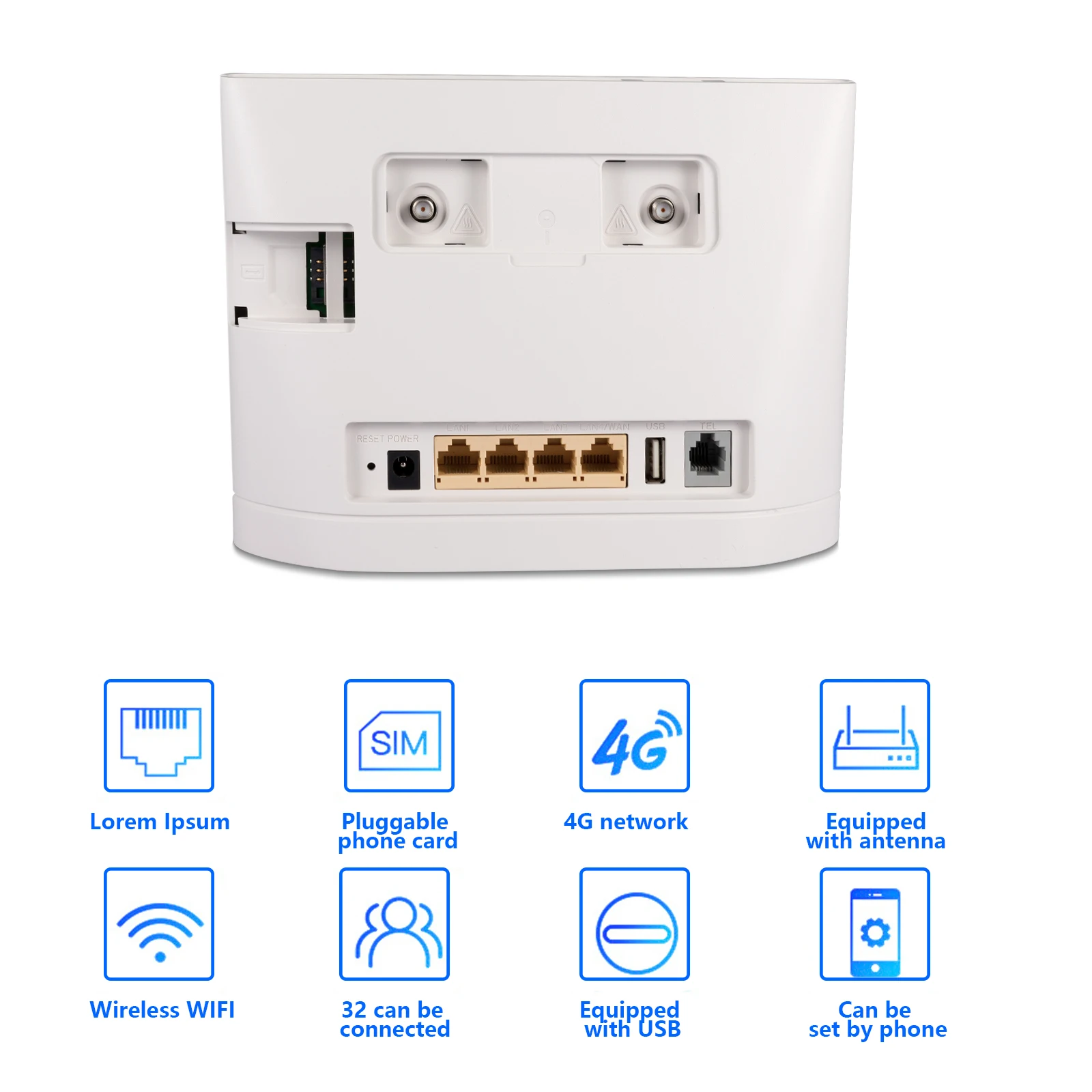 Unlocked New Huawei B315s-519 4G CEP Hotspot WIFI Router Wireless 150Mbps With 2Pcs Antennas PK B310s-518 B315s-22 wireless router