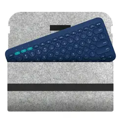 Felt Wireless Keyboard Storage Bag - Dustproof, Shock - Resistant, Lightweight & Portable Carrying Case (Light Grey - K780)
