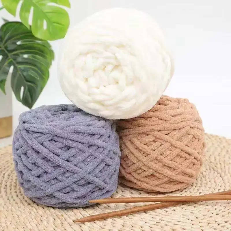100G Soft Coarse Cotton Yarn for DIY Knitting and Crochet Ice Yarn Thick Single Strand Cotton Yarn for Knitting Yarn Wholesale