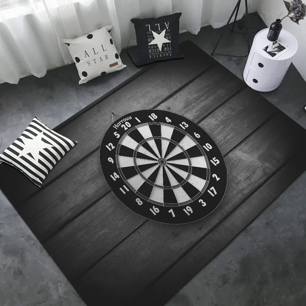 DARTS 다트 보드 화살표 바닥 매트, 직사각형 미끄럼 방지, 가정용 소프트 배드매트, 전면 문짝, 실내 야외 호텔 장식 매트