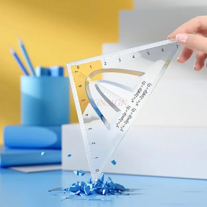 4개/세트 기능성 자, 다기능 기하학적 도면 자, 자, 삼각자, 각도기 자 세트