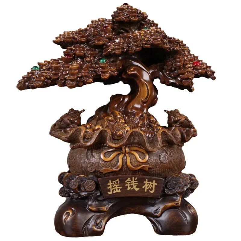 Fengshui Lucky Fortune Tree Ornaments Money Tree Living Room Front Desk Store Decor Opening Gifts