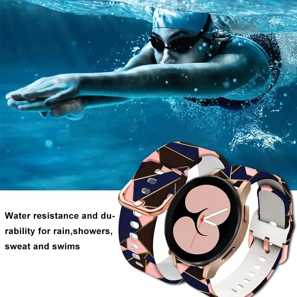 20mm Silicone Sport Watchband Bracelet in Black