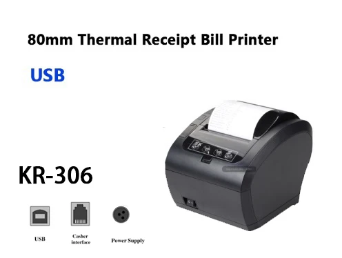 80mm 300m/s Thermal Receipt Printer POS Billing Printer Wireless WIFI/Bluetooth Printer Auto Cutter Android/iOS/Windows ESC/POS mini smartphone photo printer Printers