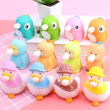

Decompression Bubble Toy Duck Dinosaur Animal Cartoon Shape Vent Ball Pinch Music Squeeze Toy Funny Decompression Vent Toy