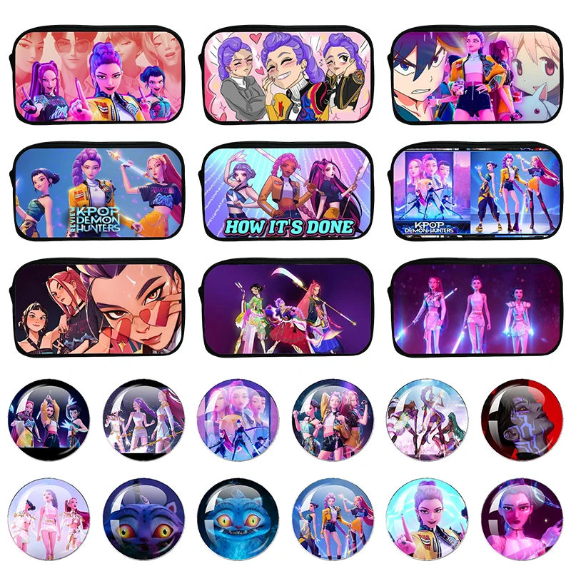 Kpop Demon Hunters Pencil Case Storage Bag Kpop Demon Hunters