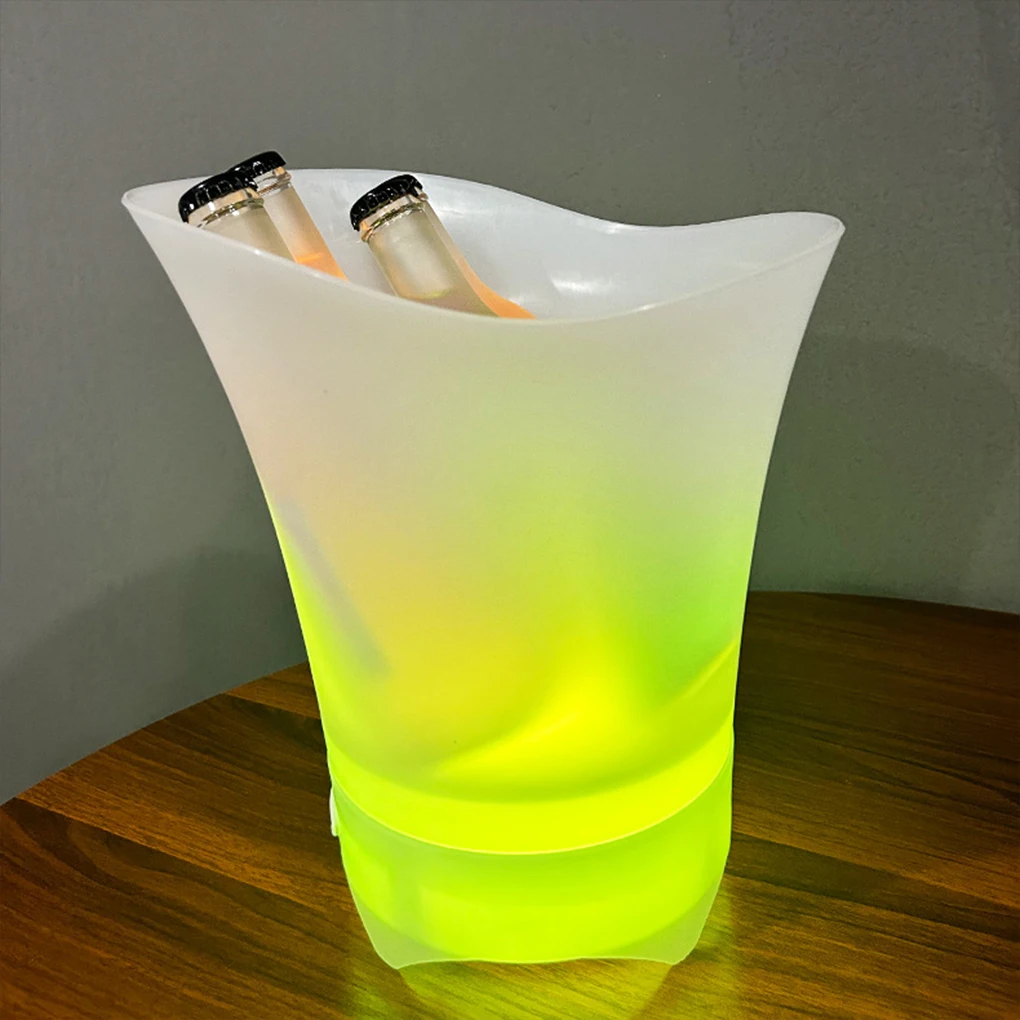 Lighted Ice Bucket With Bluetooth Speaker Functionality LED Light Portable Small Speaker Beer Bucket