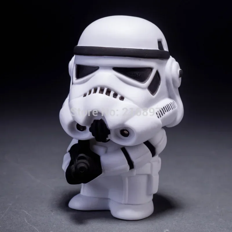 

top sell 10cm 2pcs/lot Cute Style Star War Darth Vader & STORM TROOPER Kawaii Movie Action Figure Model Toys