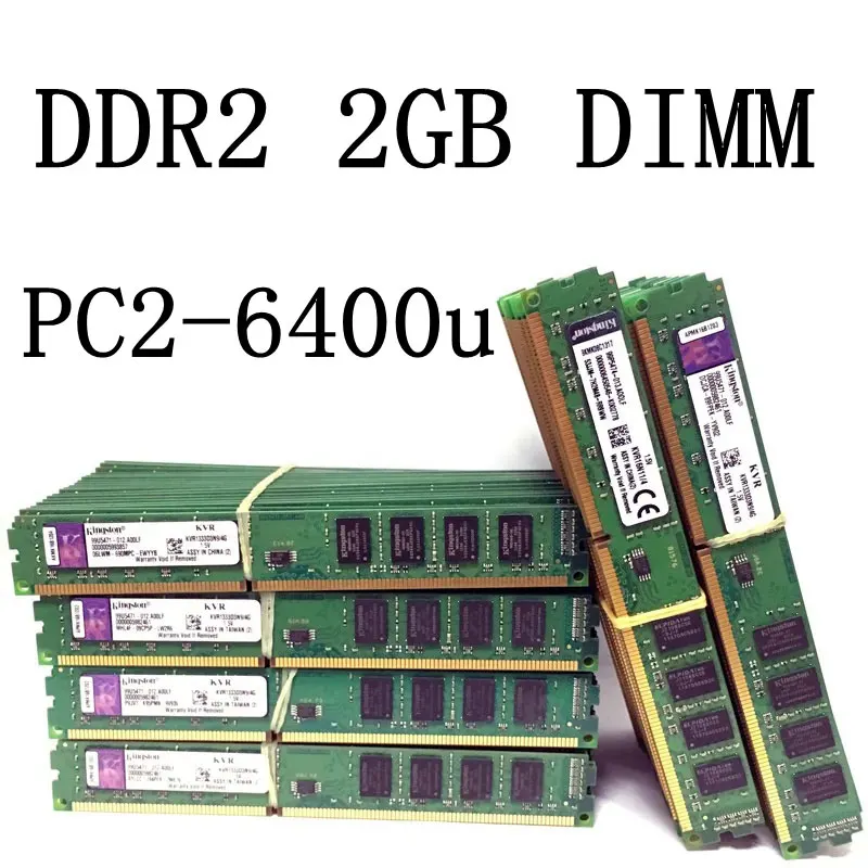 Kingston-PC Desktop Memory Model, PC2, DDR2, 2GB,