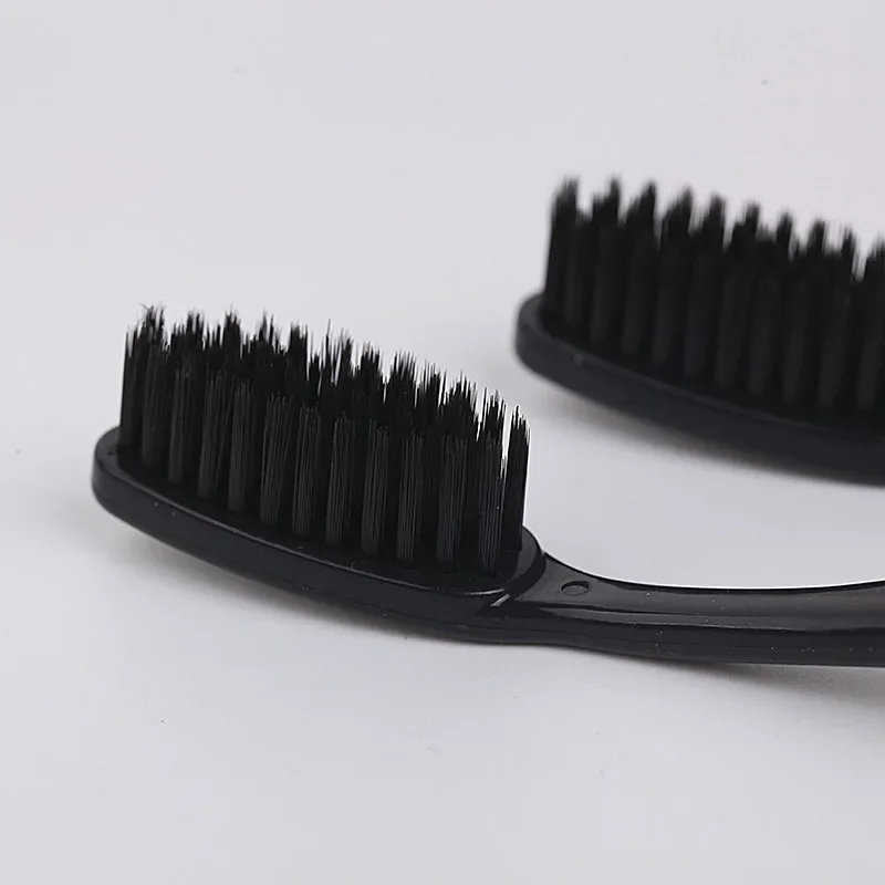 10PC Personal Environmental Bamboo Charcoal Toothbrush for Oral Health Low Carbon Medium Soft Bristle Wooden Handle Toothbrush