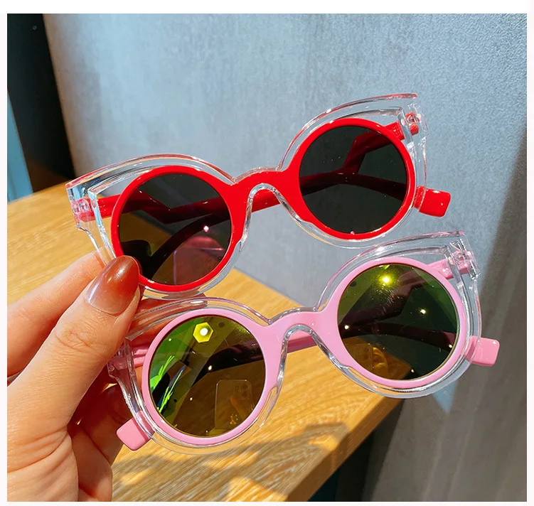 New Children Colors Fashion Round Cool Sunglasses Boys Girls Vintage Sunglasses Sunscreen UV Protection Classic Kids_voghion.com