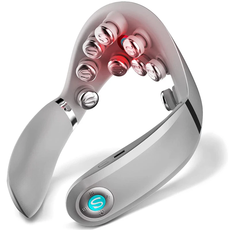 

Infrared Neck 9D Neck Relaxer Massager Hot Compress Neck Back Cervical Spine Pain Relief Kneading Massage Machine Power Control