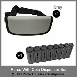 Compact Multi - Pocket Waist Bag with Coin Dispenser (Gray Set)
