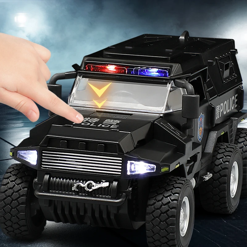 Alloy Car Model Diecasts & Toy WAT City Police Truck Model Diecast Vehicles Toy Cars Kid Toys For Children Gifts Boy Toy - 5