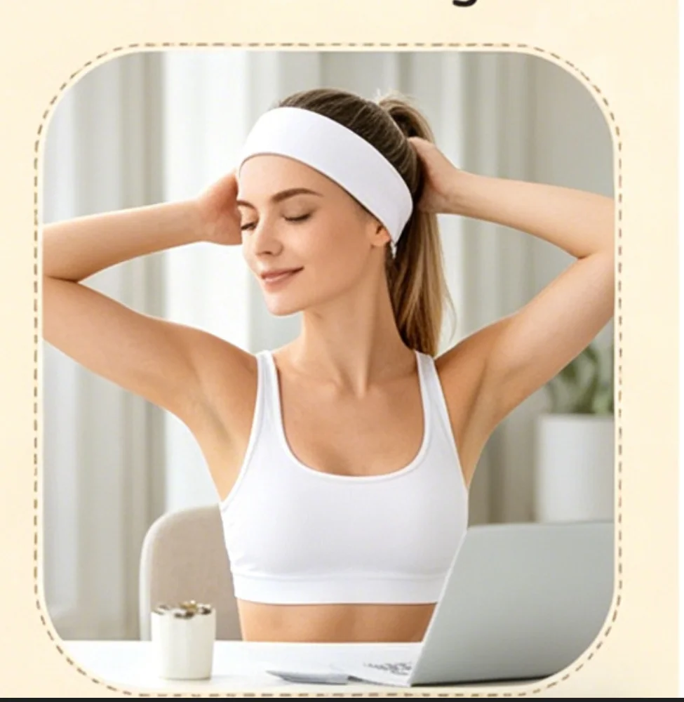 Scca69fa2e081434fb6a1771acffdc3d6l.png Women White Elastic Yoga Headband Soft Non-slip Sweat Absorbing Hairband Face Wash Makeup Sports Headscarf Autumn Winter Outdoor College Party Travel Hair Accessories - Image 1