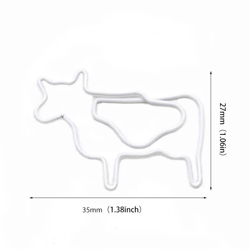 Paper Clips Metal Decoration Accessories Cute Modeling Papers Clip Color Cartoon Animal Paper Clip Clips Decorative 10pcs