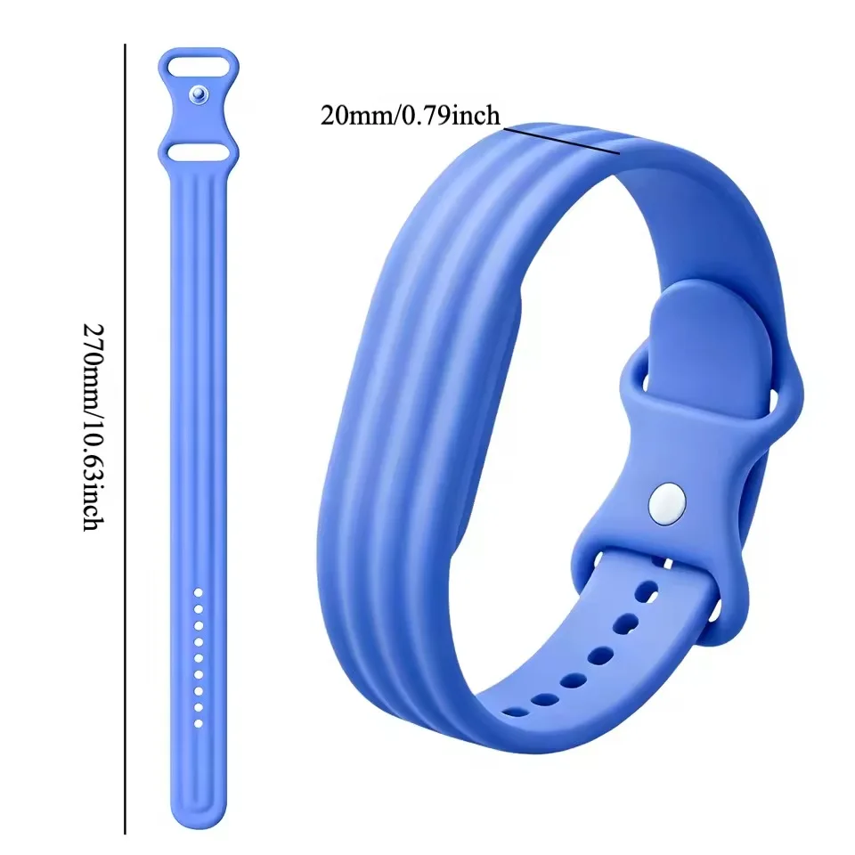 Silicone Sport Strap for Fitness Trackers - Single-Color Wristband for Active Wear