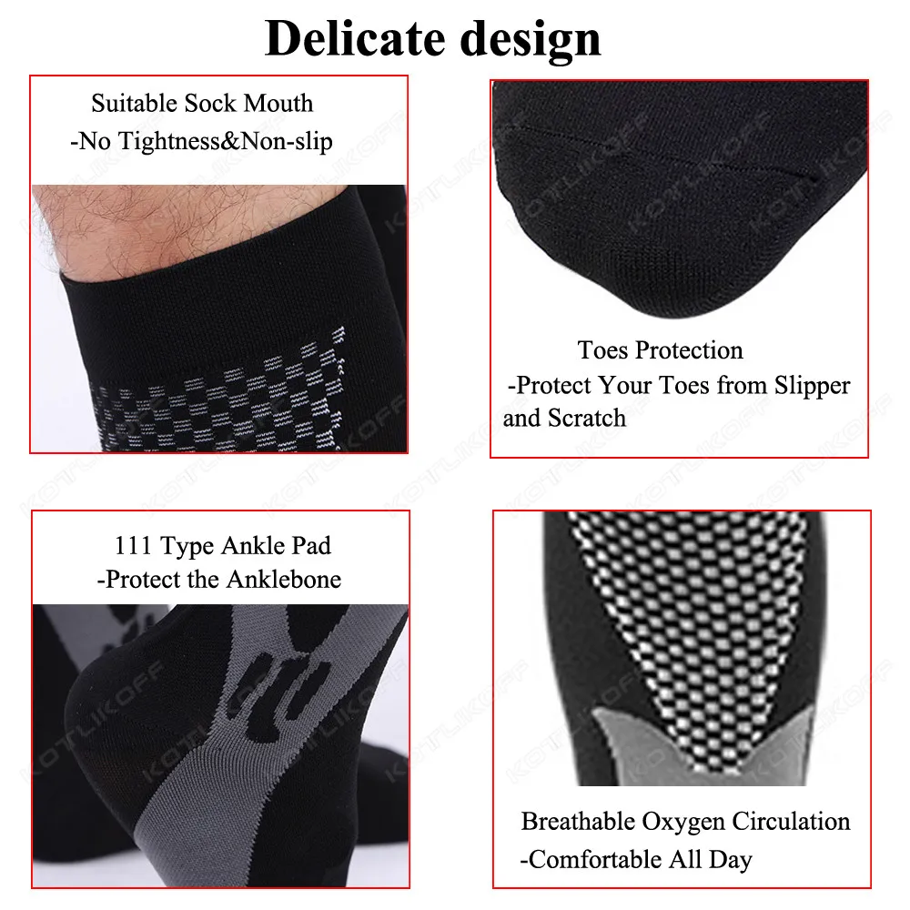 Compression Stockings Pad 2PCS Blood Circulation Promotion Slimming Running Anti-Fatigue Men Women Varicose Veins Socks Cushion