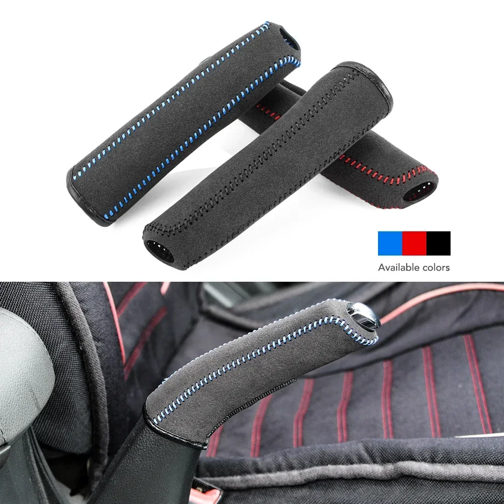 Suede Style Handbrake Sleeve Leather Handbrake Grips Cover Car Interior Accessories