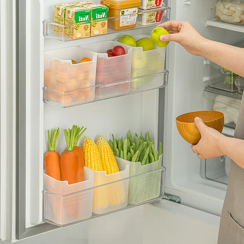 

Refrigerator Side Door Organizers Vegetable & Fruit Storage BoxFresh BoxSpice Storage BoxFood Container kitchen items