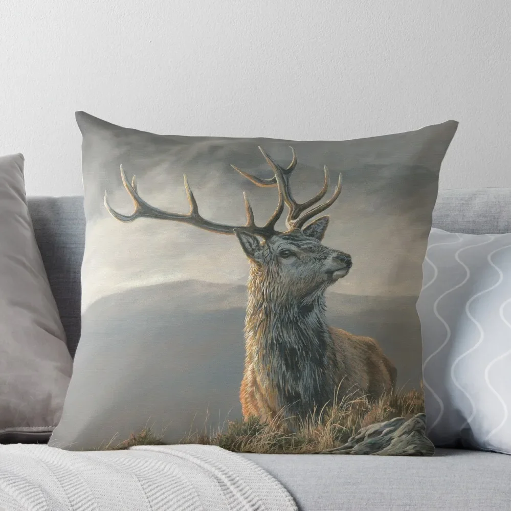 

Red Deer Stag Royal Monarch of the Glen Throw Pillow Decorative Cushions For Living Room Rectangular Cushion Cover