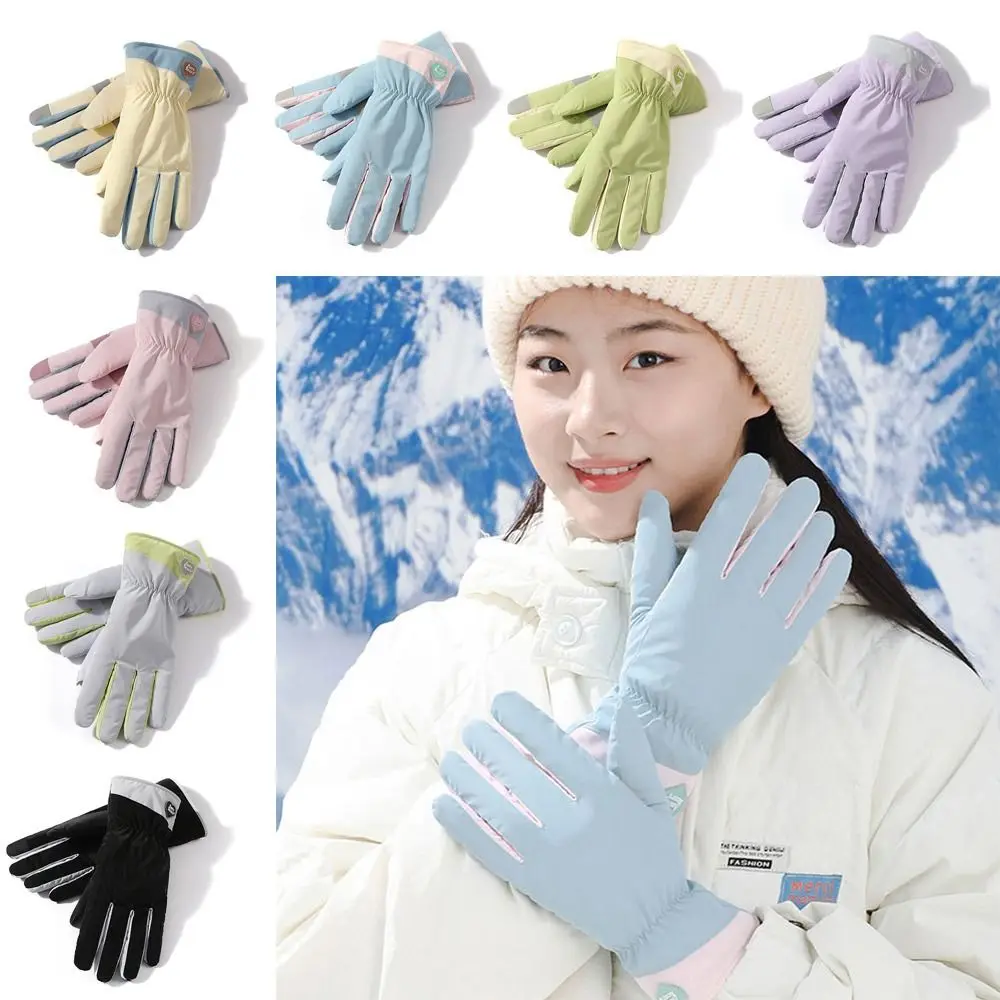 

Plush Snow Gloves High-quality Touch Screen Winter Warm Riding Gloves Non-slip Waterproof Ski Gloves Fishing