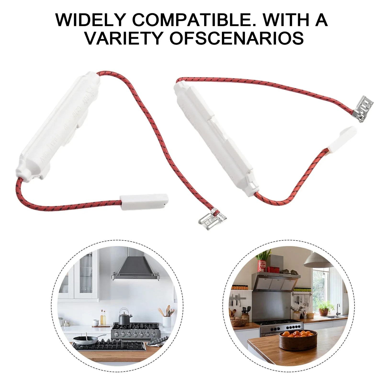2pcs Microwave Oven High Voltage Fuse Fuse Holder 5KV 0.8A 800mA 310mm Suitable For Most Microwave Brands Parts