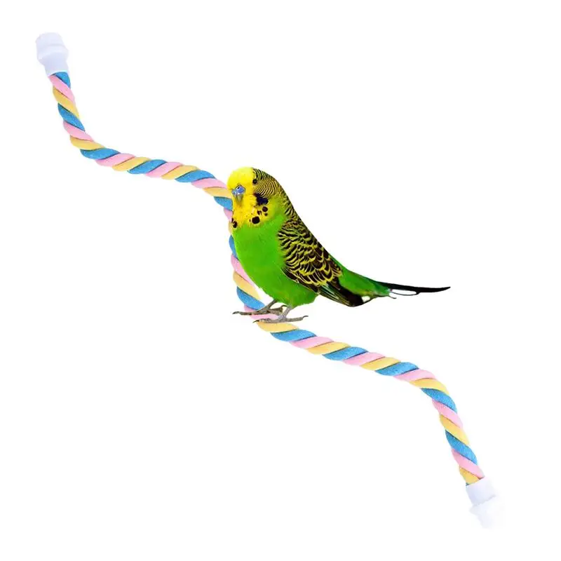 

Bird Rope Perches Parrot Toys Rope Bungee Bird Toy Bird Rope Perch For Parrots Cockatiels Parakeets Budgie Cages Comfy Birds