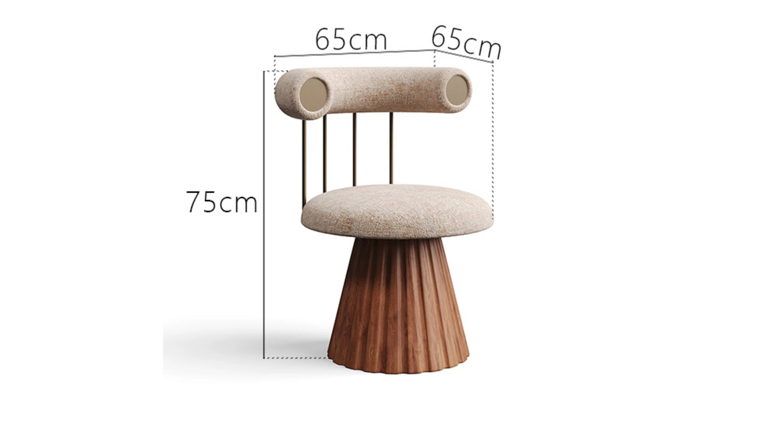 

Modern minimalist French make-up dressing stool, rotating desk and chair