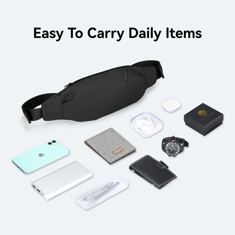 New Fashionable and Minimalist Crossbody Bag for Men's Mini Lightweight Waist Bags Oxford Fabric Casual Sports Shoulder Bag