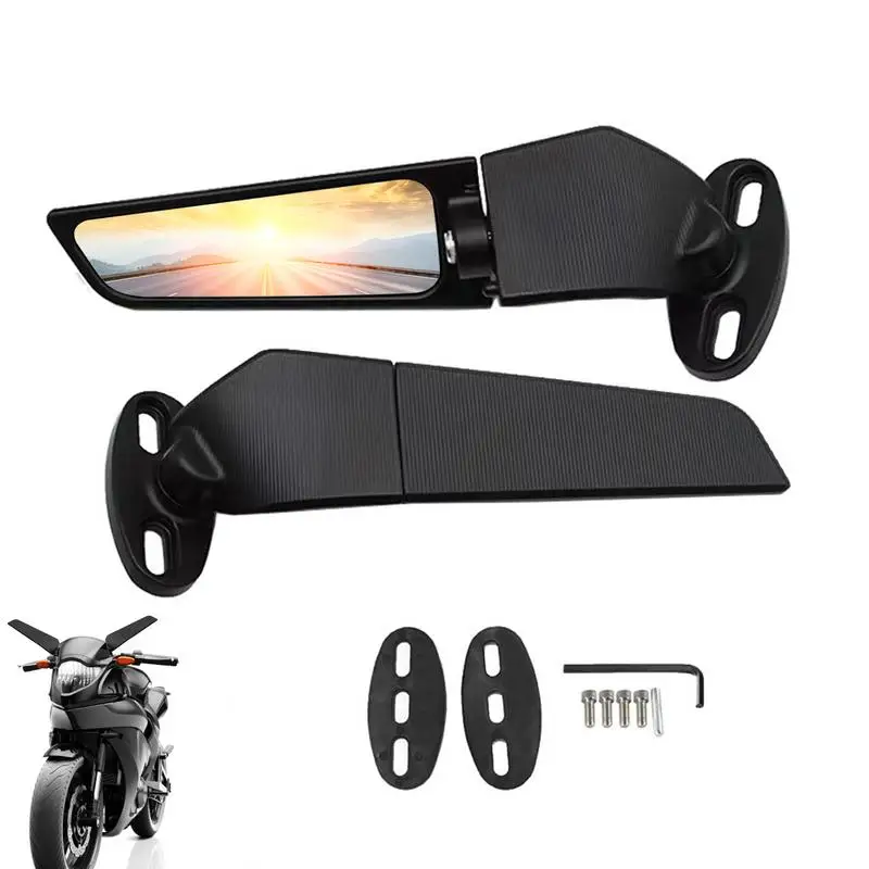 

Rearview Rotating Side Stealth Mirrors Motorcycle Mirrors Modified Motorcycle Rearview Side Mirrors Wind Swivel Wing Multi-angle