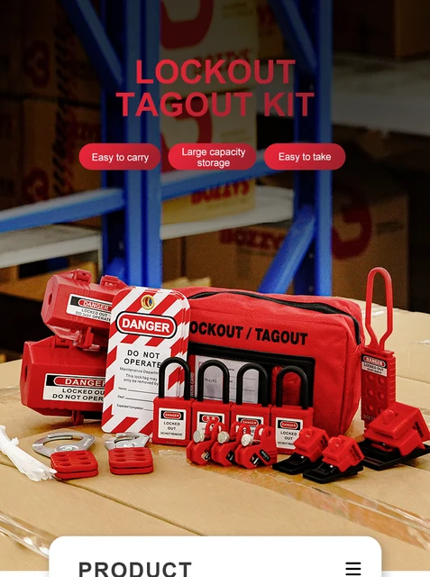 Kit Di Blocco Tagout Per Interruttori - Set Chiusure Di Sicurezza Con Lucchetti Per Industria E Ambiente Chimico - Foto 10