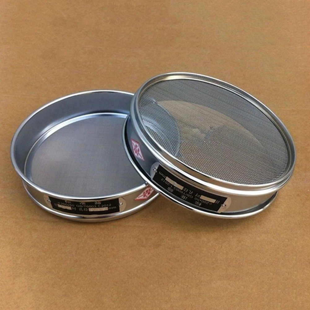 20cm Chrome Mesh Sieve for Sample Inspection 4 Mesh and 600 Mesh Stainless Steel Test Sieve for Laboratory and Industrial Use
