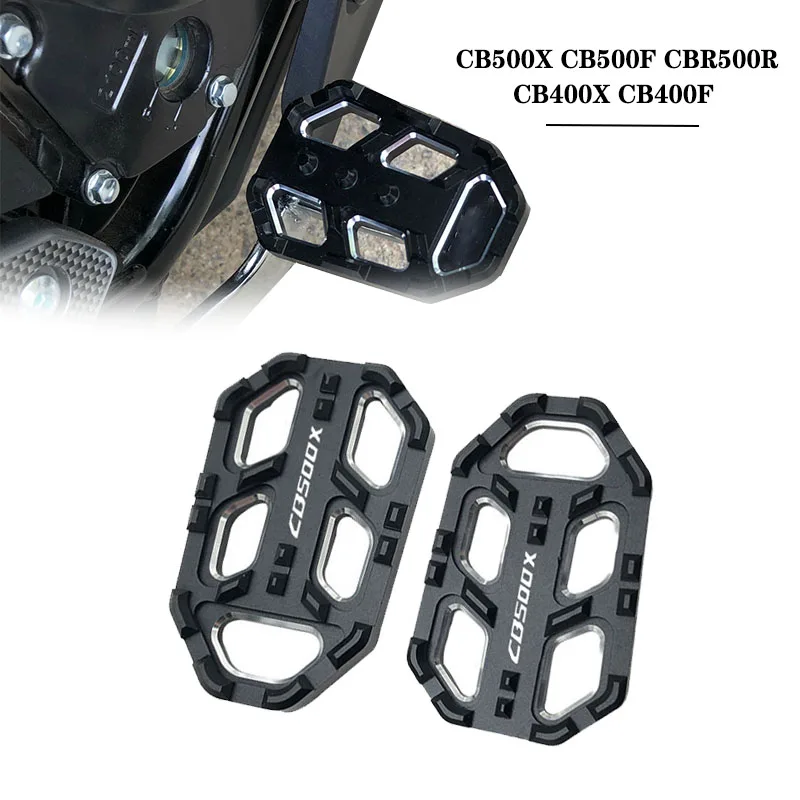 

For Honda CBR500R CB500X CB500F CB400X CB400F CB500 X 500X 2019-2022 Motorcycle Aluminum Foot Wide Pegs Pedals Rest Footrests