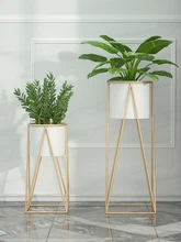 

Metal plant stand indoor golden high flower pot stand display stand detachable for use in courtyard garden living room corner