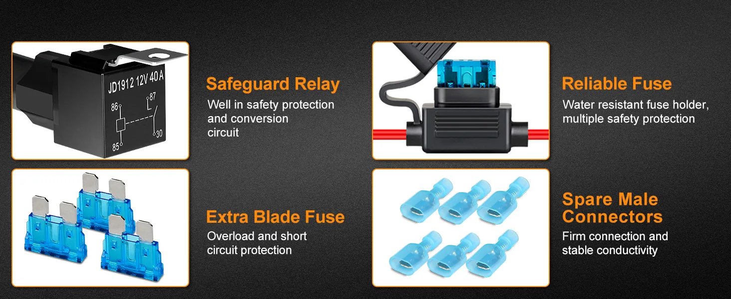 NAOEVO 20 Inch LED Light Bar 4Inch LED Lights 100W 24000LM Waterproof LED Off Road Driving Fog Lights Spot Flood Combo Light Bar