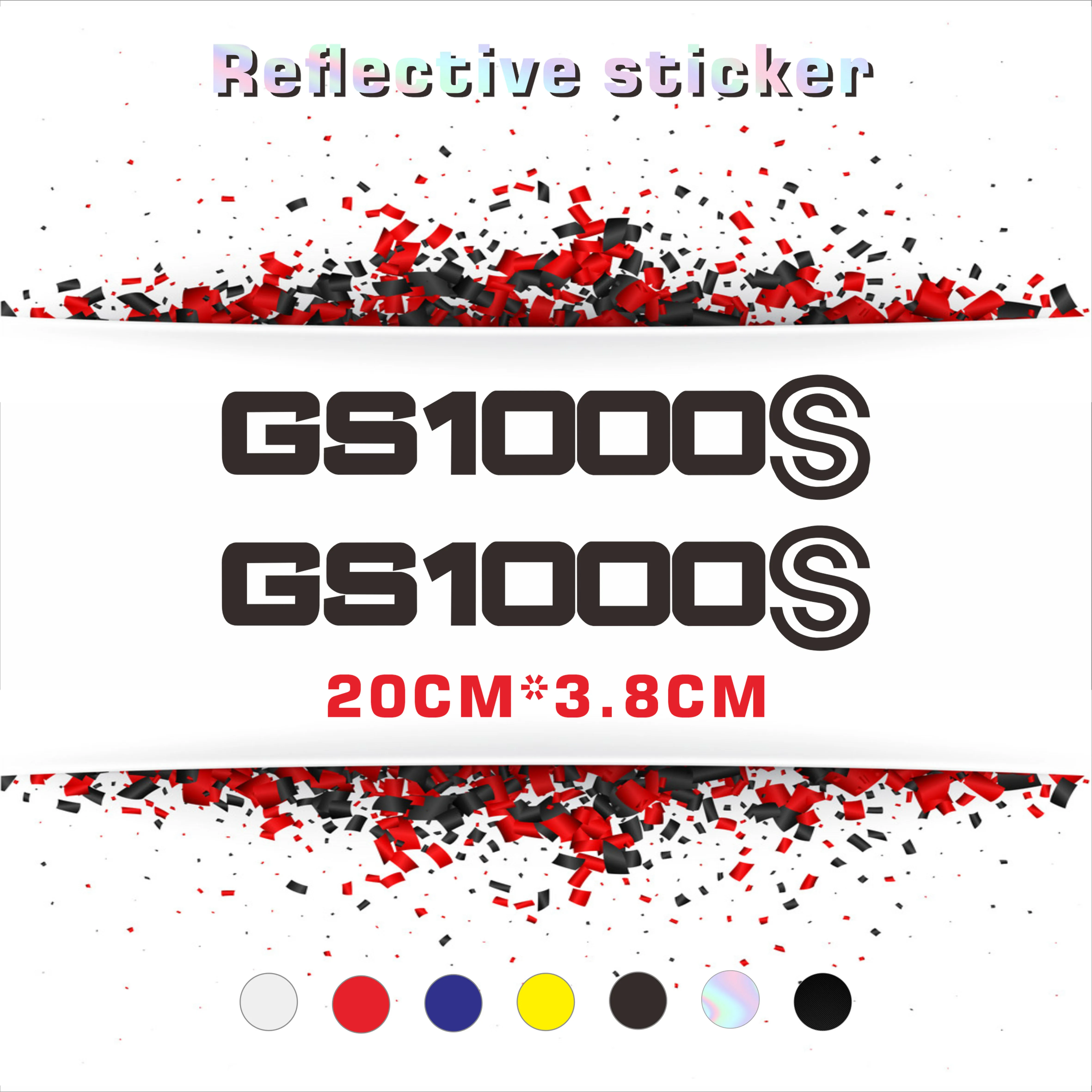 

8Inch Reflective Sticker Decal Motorcycle Car Sticker Wheels Fairing Helmet Sticker Decal For GS1000 2023