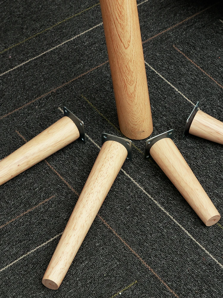 4Pcs Solid Wood Furniture Legs Oblique/Straight Table Sofa Cabinet Support Replacement Feet Non-slip Floor Protector Home