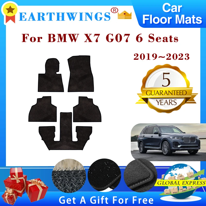 

For BMW X7 G07 XDrive40i 6 Seats 2019~2023 2022 Car Floor Mat Rugs Panel Footpads Carpets Cover Cape Foot Pads Auto Accessories
